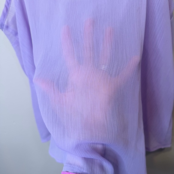 Charlotte Russe | Lilac Camisole Crochet Lace Spaghetti Strap Cami Tank Top - Picture 8 of 10